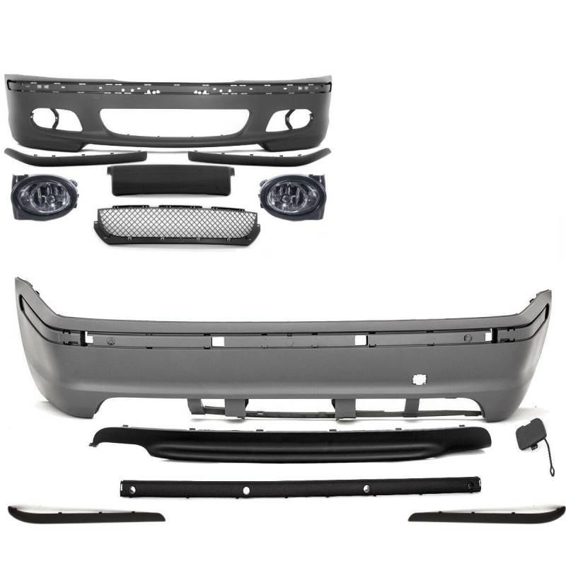 DM Autoteile 1221 LIMOUSINE Bodykit Stoßstange Front +Heck kompatibel für BMW E46 nicht M Paket II+ABE* von DM Autoteile