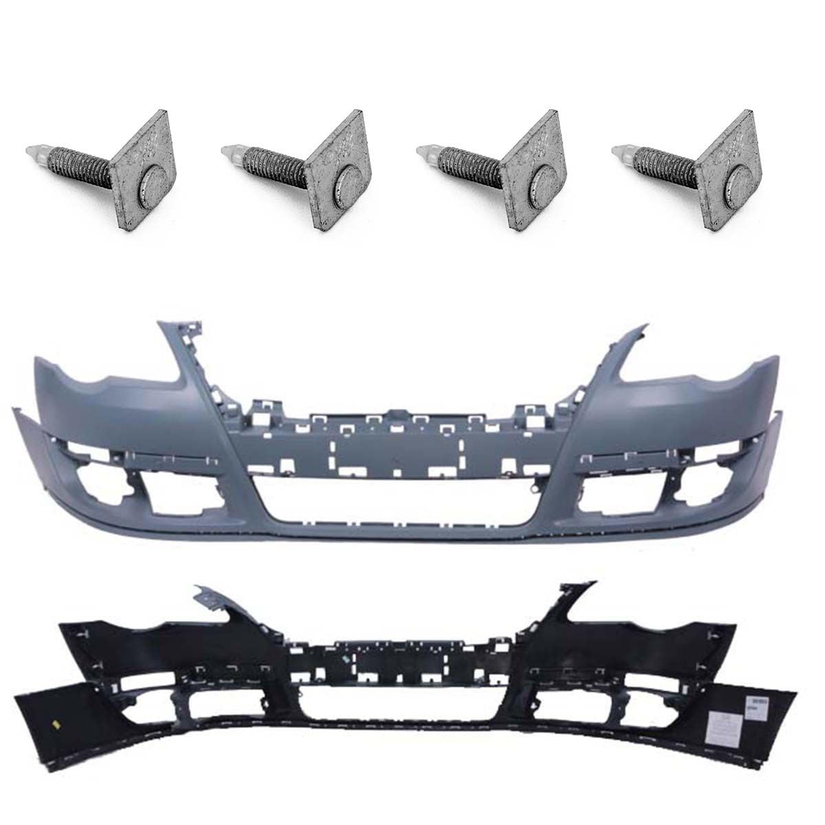 DM Autoteile 6446 Stoßstange vorne ohne PDC ohne SRA + Schrauben kompatibel für Set VW Passat 3C ab 2005-2010 von DM Autoteile