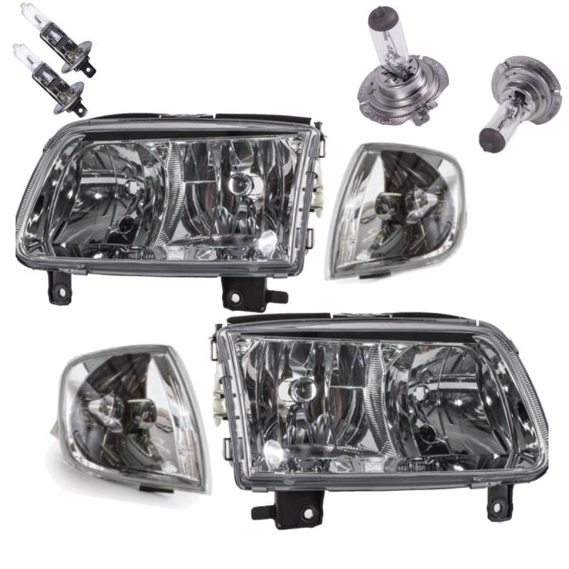 DM Autoteile 30313 Scheinwerfer Set Rechts Links + Blinker Satz kompatibel für VW Polo 6N2 ab 1999-2001 von DM Autoteile