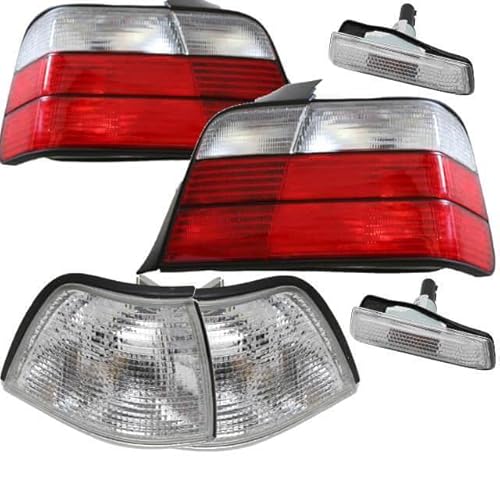 DM Autoteile Rückleuchten Seite Front Blinker Limousine Rot Weiss passt für E36 bj 96-99 von DM Autoteile