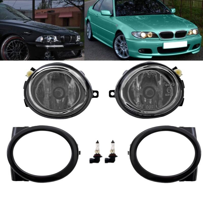 DM Autoteile 2-1207 Satz Klarglas Chrom Nebelscheinwerfer HB4 kompatibel für alle BMW E46 E39 mit M Paket M3 M5 von DM Autoteile