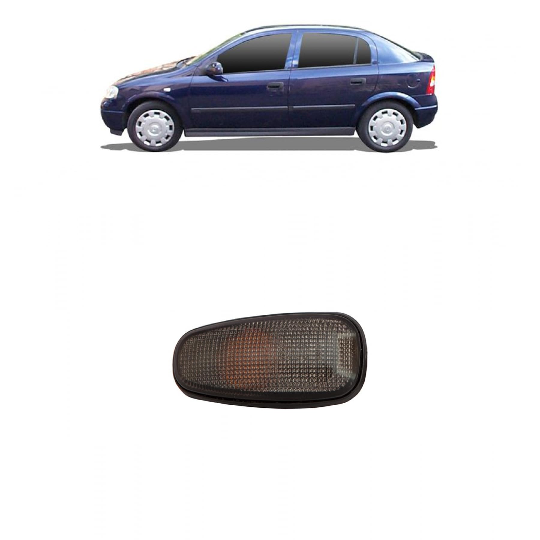 DM Autoteile Seitenblinker vorne links rechts rauchgrau kompatibel für Opel Astra G T98 F70 Zafira A 140279 von DM Autoteile