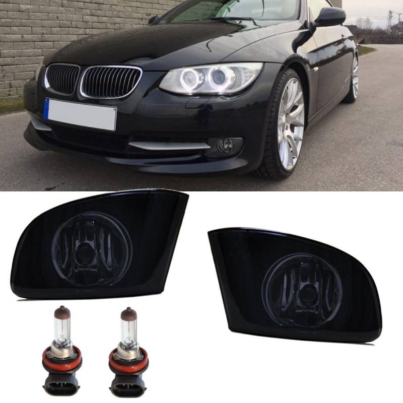 DM Autoteile Set 2x Nebelscheinwerfer Nebelleuchten Smoke Schwarz passt für E92 E93 Serie von DM Autoteile