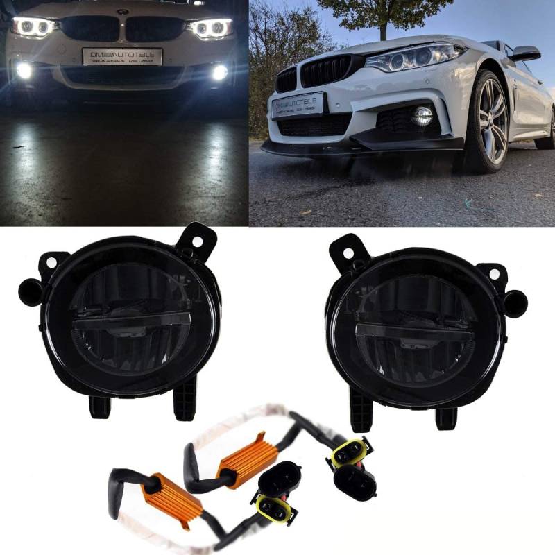 DM Autoteile Set LED Nebelscheinwerfer Smoke Schwarz passt für F20 F21 F30 F31 F32 F33 F36 von DM Autoteile