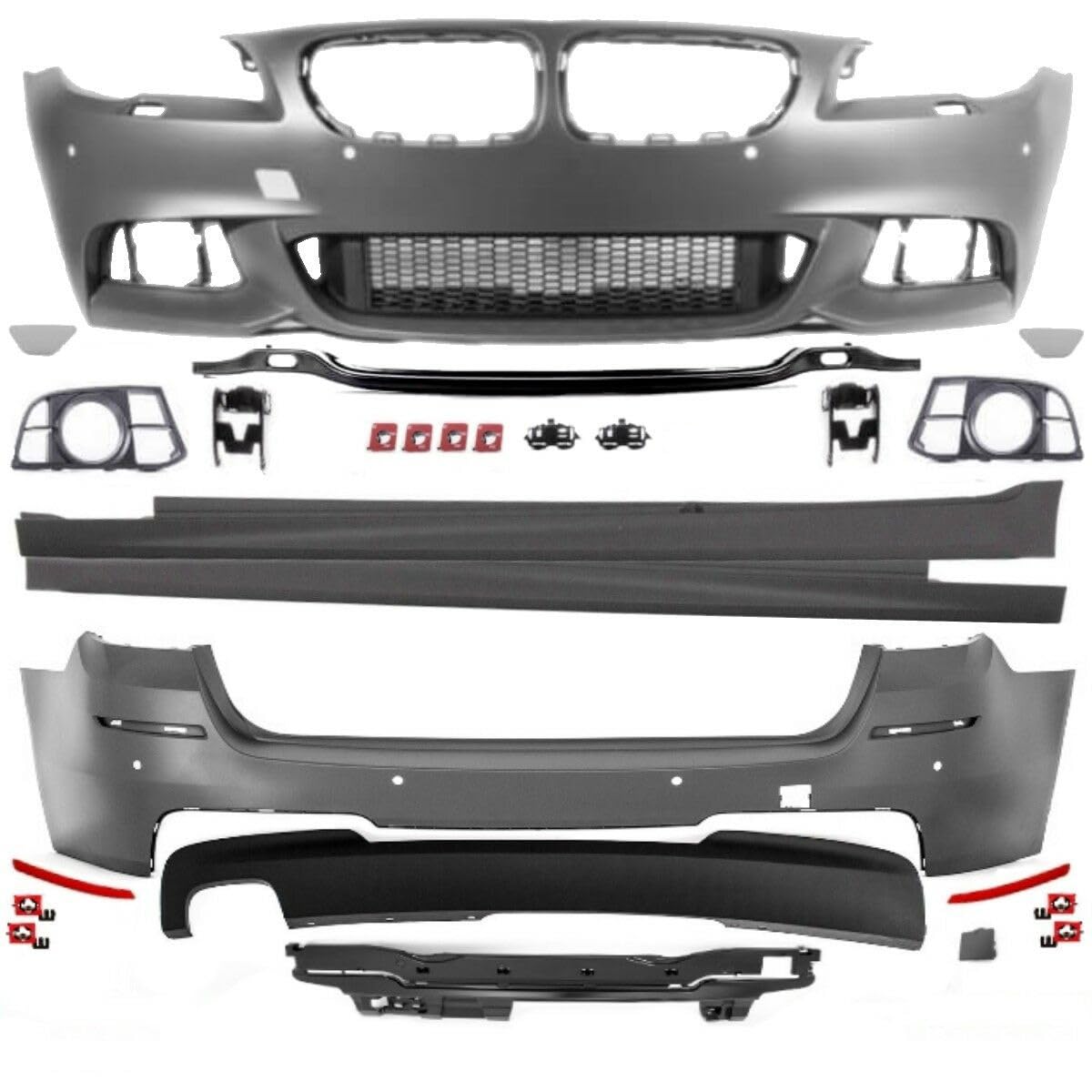 DM Autoteile 14028 Sport Bodykit Komplett Vorne Schweller Hinten 13-17 kompatibel für BMW 5er F11 Touring Serie & M-Paket von DM Autoteile