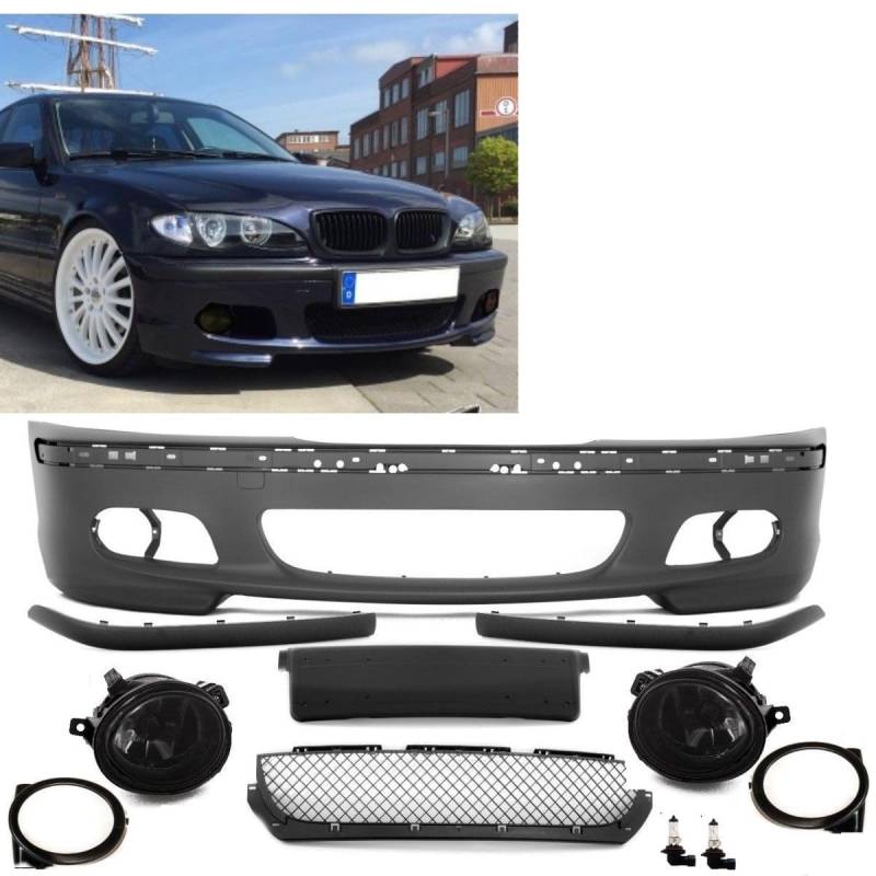 DM Autoteile Sport Front Stoßstange SET+Nebel Smoke für M Paket II passend auf E46 +ABE* von DM Autoteile