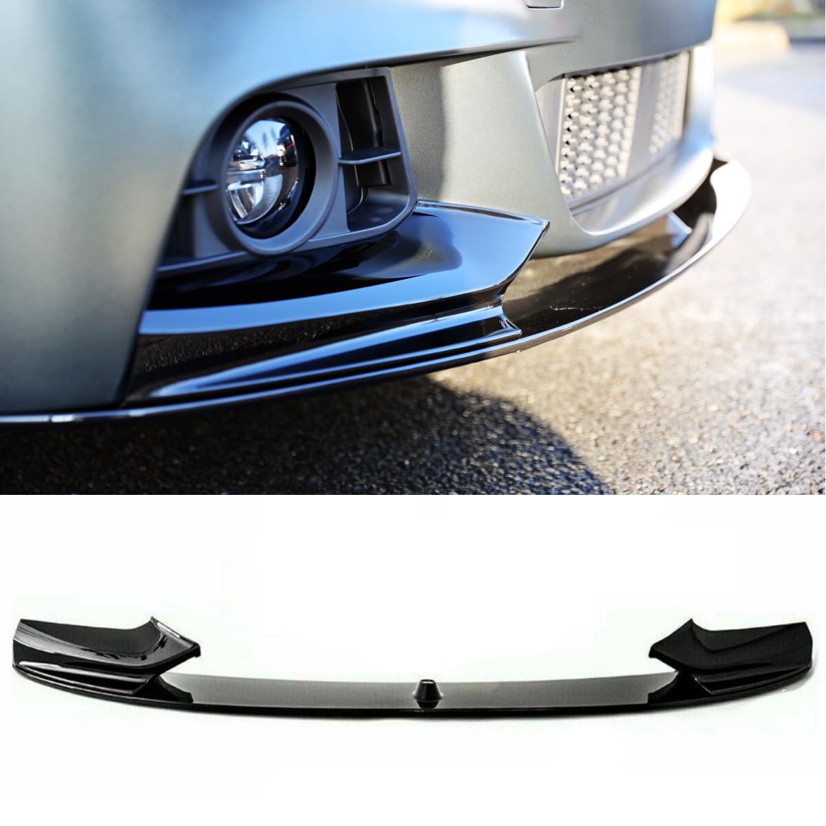 DM Autoteile Sport-Performance Frontspoiler Lippe Schwarz Hochglanz passend für F10 F11 von DM Autoteile