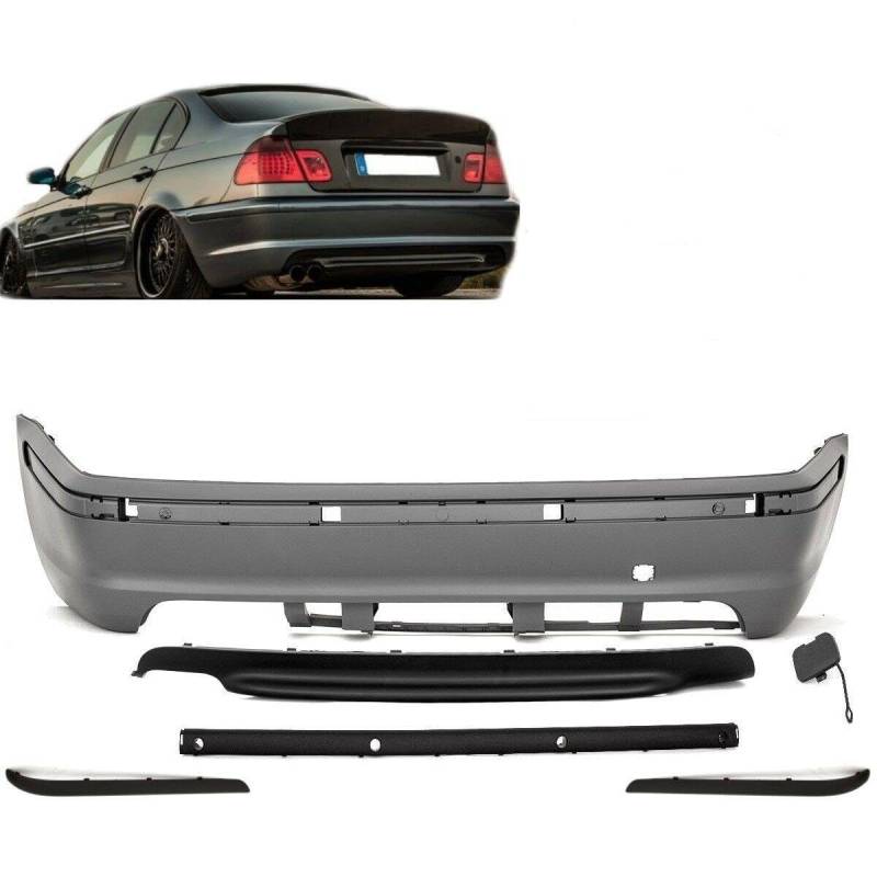 DM Autoteile 1203 Sport Stoßstange Hinten PDC+Diffusor für M Paket kompatibel für BMW E46 98-05 + *ABE* von DM Autoteile