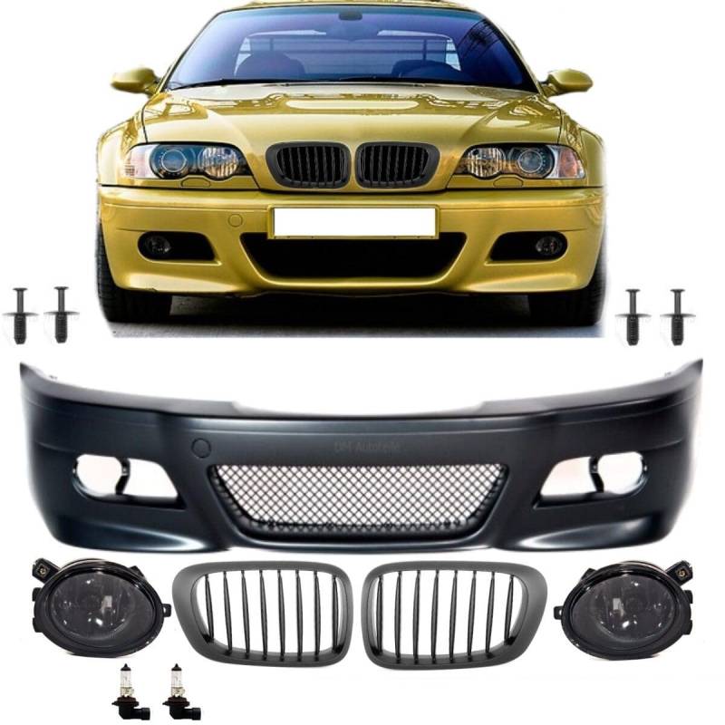 DM Autoteile Sport Stoßstange Vorne passt für E46 Vorfacelift + NSW + Kühlergrill nicht M3 von DM Autoteile