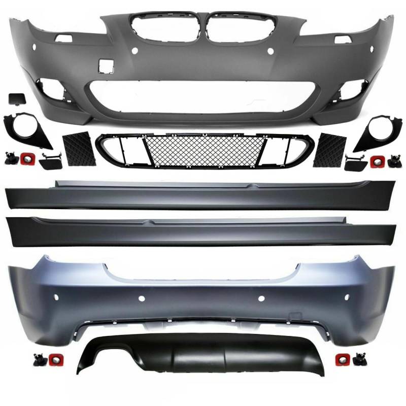 DM Autoteile 1422 Umbau Stoßstange Bodykit für PDC Front Heck Seite kompatibel für BMW 5er E60 Serie & M-Paket 03-07+ABE* von DM Autoteile