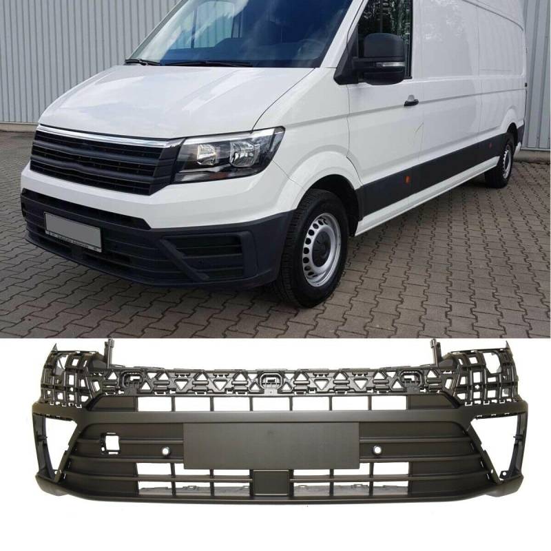 DM Autoteile 6615 Stoßstange vorne Schwarz rauh 6x Einparkhilfe kompatibel für VW Crafter/MAN TGE ab 2017 von DM Autoteile