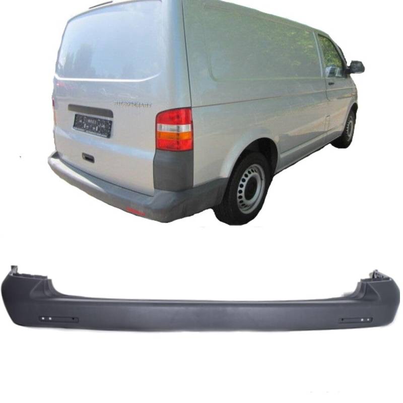 DM Autoteile 6345 Stoßstange hinten kompatibel für VW T5 2003-2012 ohne Parkhilfe geriffelt dunkelgrau von DM Autoteile