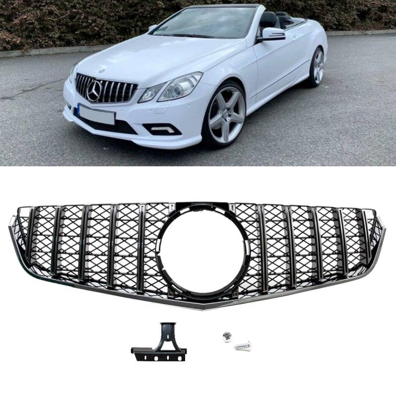 Kühlergrill Chrom kompatibel für Mercedes E-Klasse W207 Coupe Cabrio 09-13 auf Sport-Panamericana GT DM Autoteile 2437 von DM Autoteile