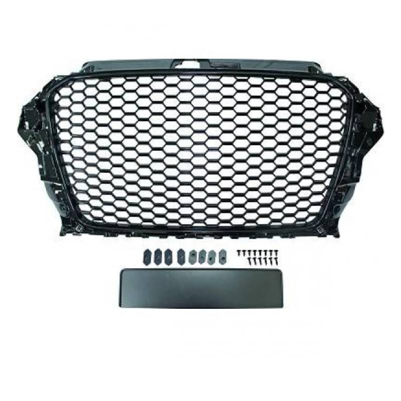 Kühlergrill Grill Waben Schwarz glanz Sport kompatibel für Audi A3 8V ab Baujahr 2012-2016 DM Autoteile 136870 von DM Autoteile