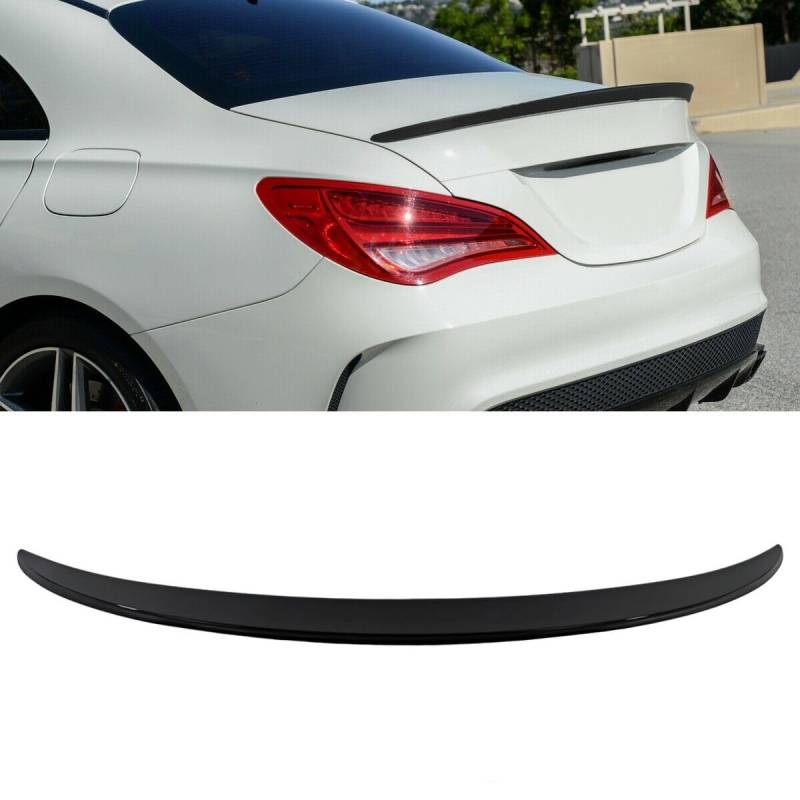 Set Kofferraumspoiler Heckspoiler Spoiler schwarz Glanz kompatibel für Mercedes CLA C117 DM Autoteile 2833 von DM Autoteile