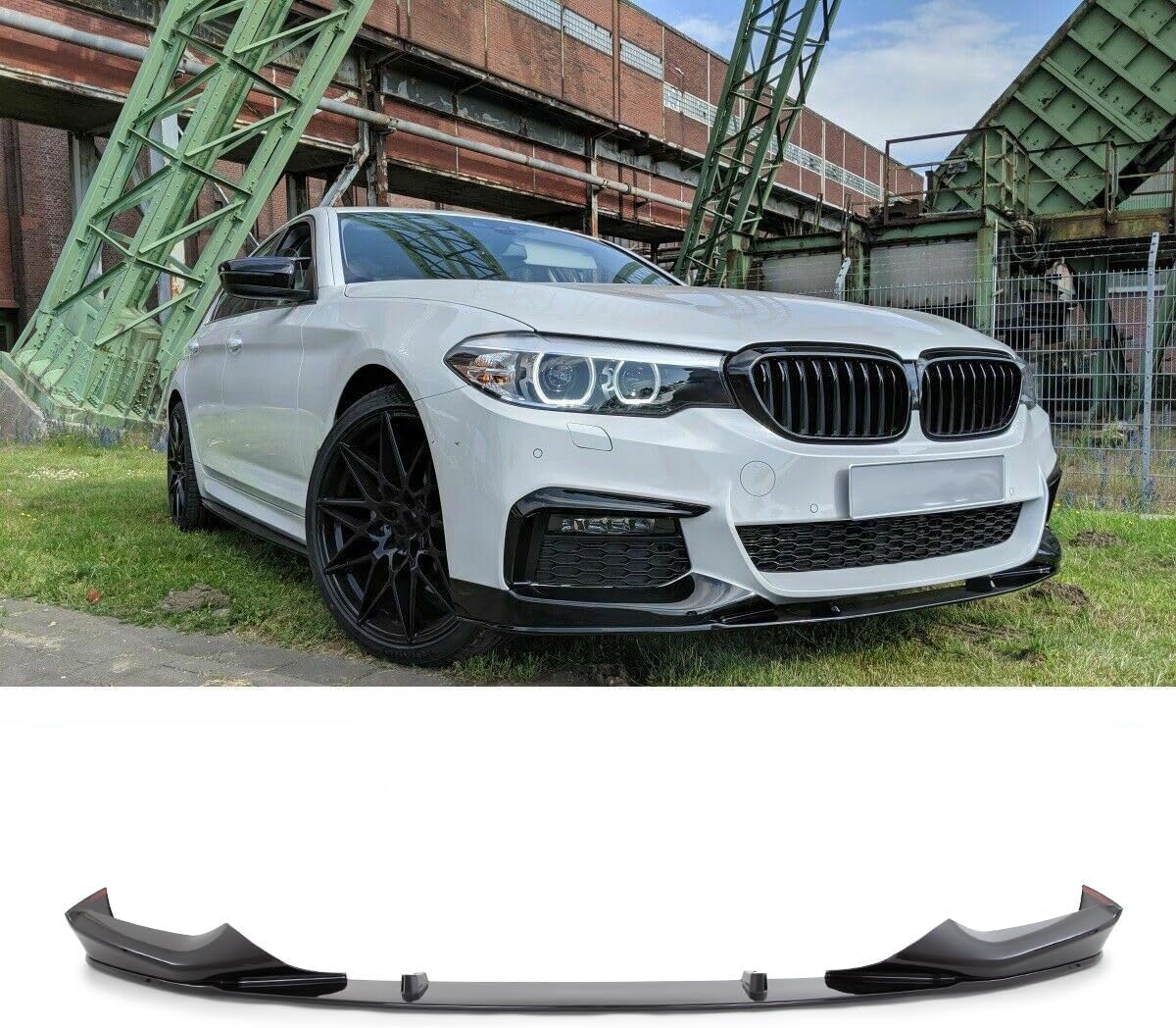 Sport-Performance Frontspoiler Hochglanz schwarz kompatibel für BMW 5er G30 G31 mit M-Paket Umbau 17- DM Autoteile 914058 von DM Autoteile