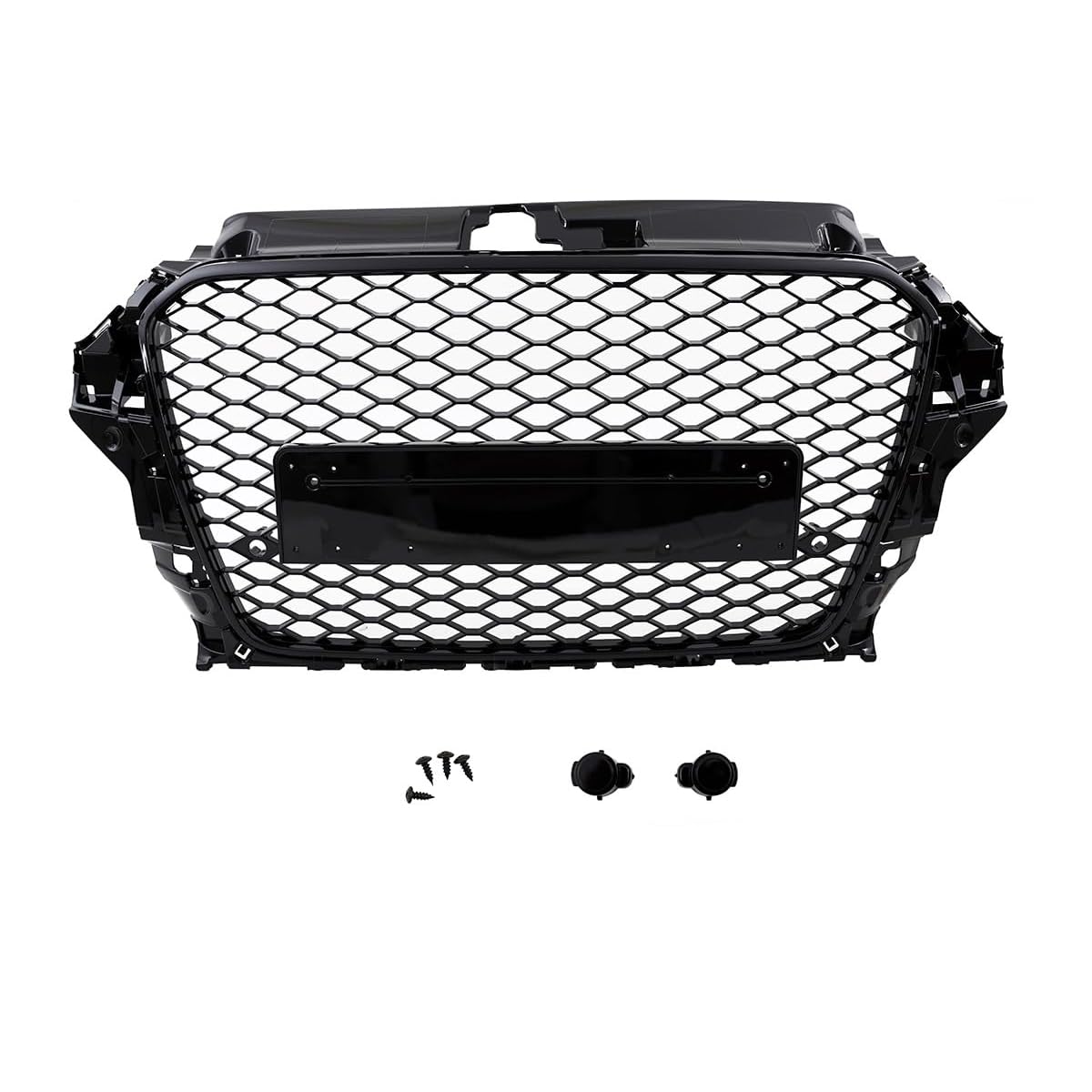 Wabendesign Kühlergrill schwarz glanz mit/ohne PDC kompatibel für Audi A3 8V 12-16 auch RS3 DM Autoteile 2-4025 von DM Autoteile