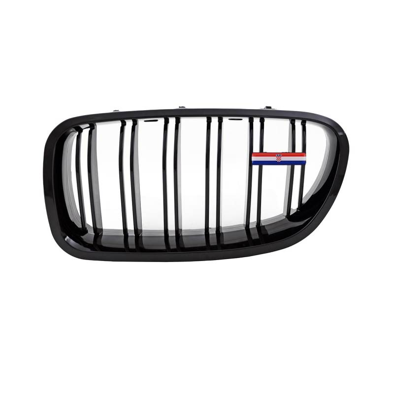 Wunsch Länderflaggen + Emblem Halter für BMW 5er F10 F11 Doppelsteg Kühlergrill Kroatien von DM Autoteile