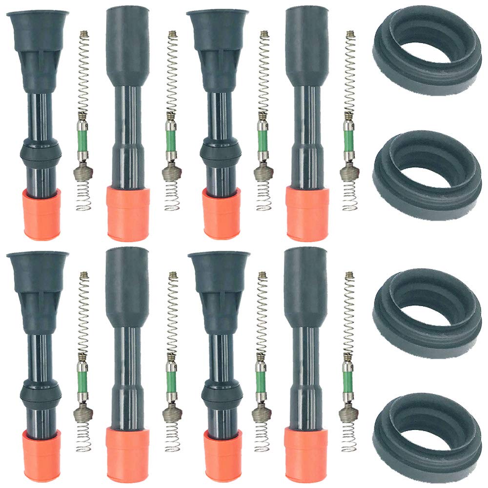 1 Set oder 8 Stück CM11-108 CM11-109 Zündspulen Stiefel vorne und hinten mit Widerstand für H-onda Jazz Fit II III Aria Civic VII VIII Hybrid City 1.2L 1.3L 1.4L 2001- von DMCOIL