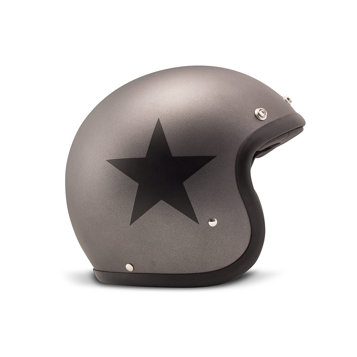 DMD Herren Jet-Vintage Motorradhelm, grau, XS von DMD