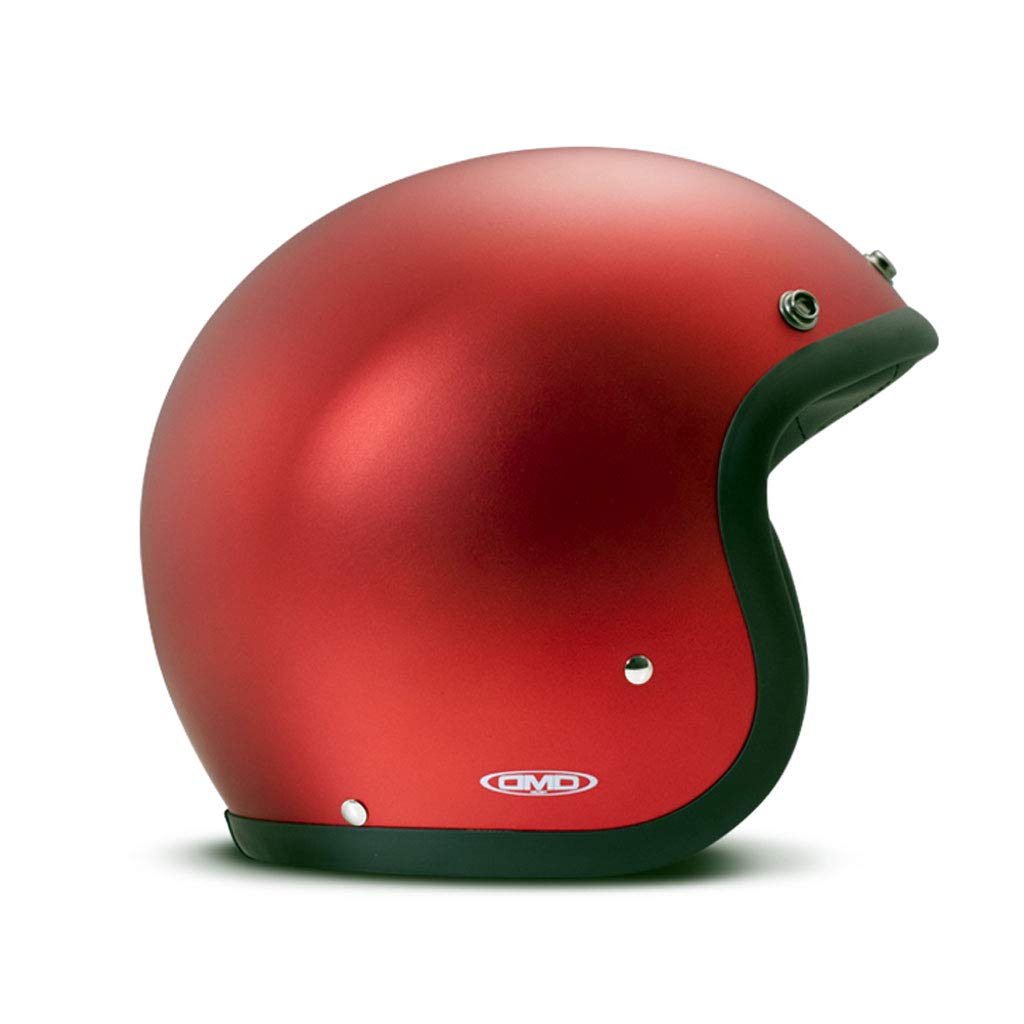 DMD Herren Jet-Vintage Motorradhelm, rot, XS von DMD