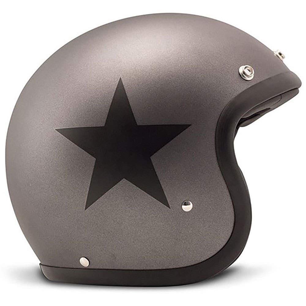 DMD Motorradhelm, Unisex Glitzer, Stern, Grau, L von DMD