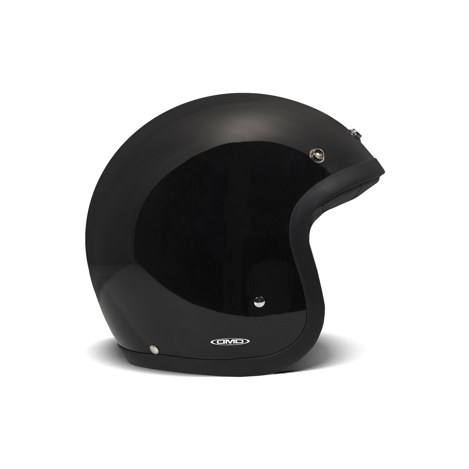 DMD Retro Solid Black Open Face Helm Jethelm Motorradhelm ECE22.06, S von DMD