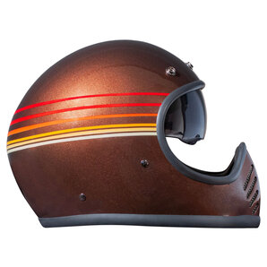 DMD Seventyseven Waves Integralhelm Braun Rot Orange Weiss Gelb von DMD