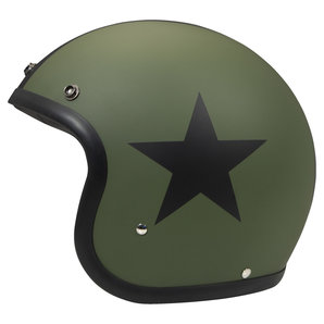 DMD Vintage Star Green Jethelm Matt Grün Schwarz von DMD