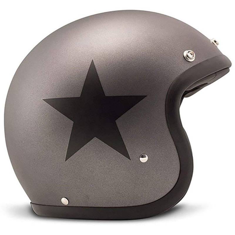 DMD Motorradhelm, Unisex Glitzer, Stern, Grau, M von DMD