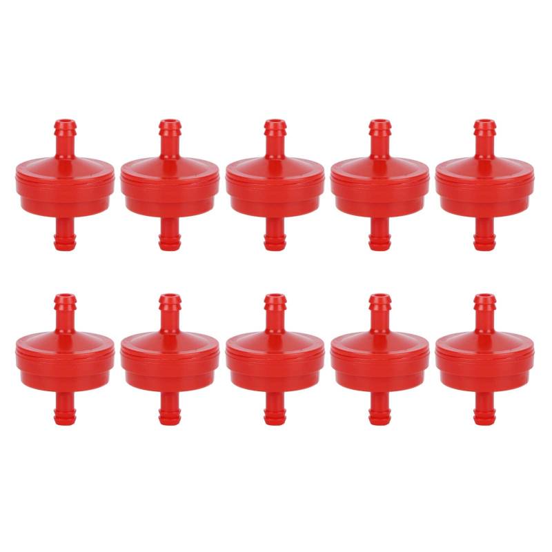 10 Stück Kraftstofffilter-Ersatz 298090 298090S Rasenmäher Rot Essential Garden Machinery Zubehör von DMLENGOIN