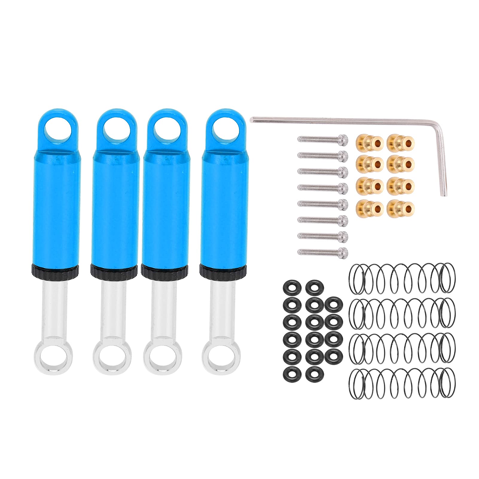 Aluminiumlegierung dämpfer 4PCS Dämpfer -Kit für 1/24 RC Crawler Car Scale (Blue) von DMLENGOIN