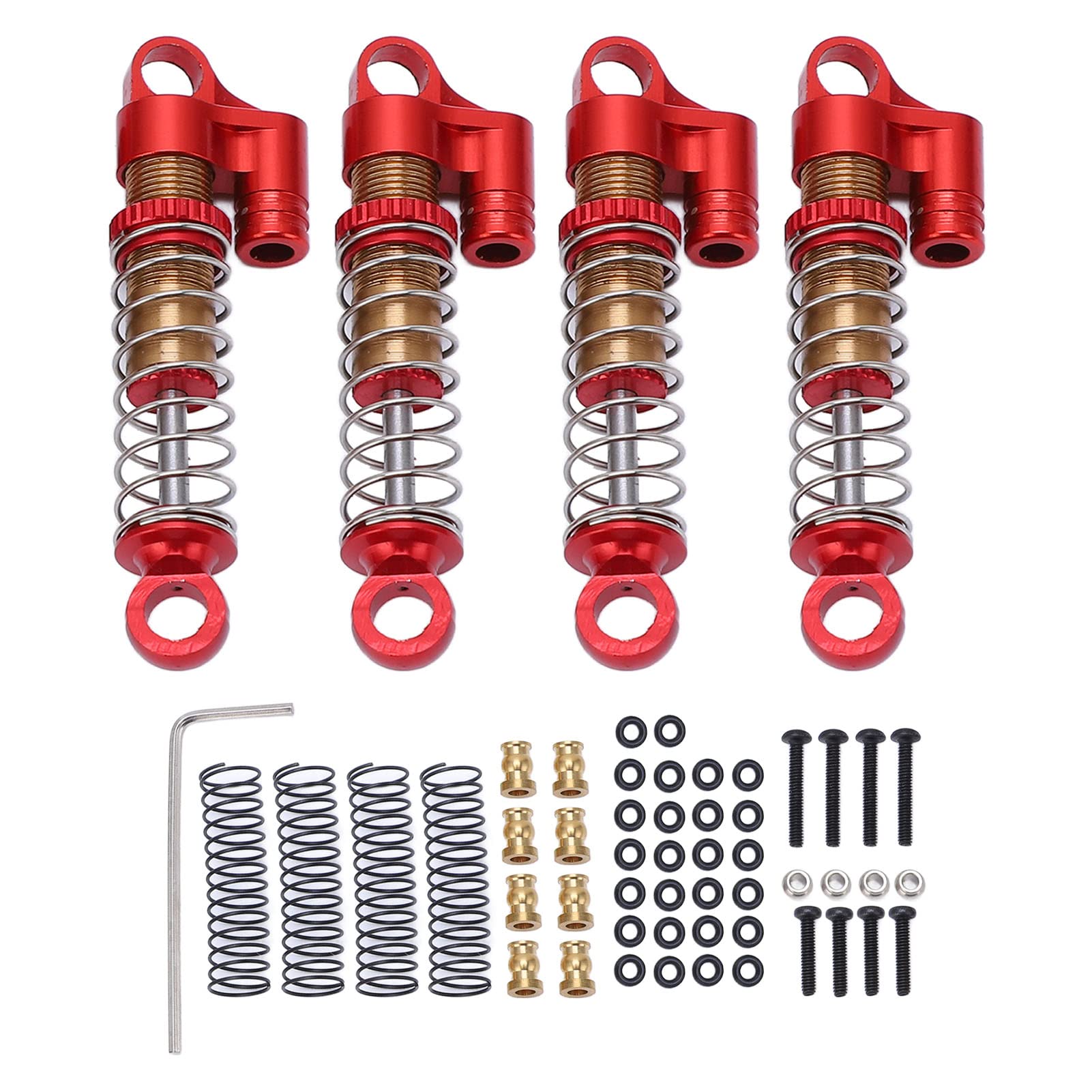 Aluminiumlegierung vorderen Heckdämpfer Dämpfer RC -Auto ausgeglichene Fahren ECX 1/24 RGT FTX (Rot) von DMLENGOIN