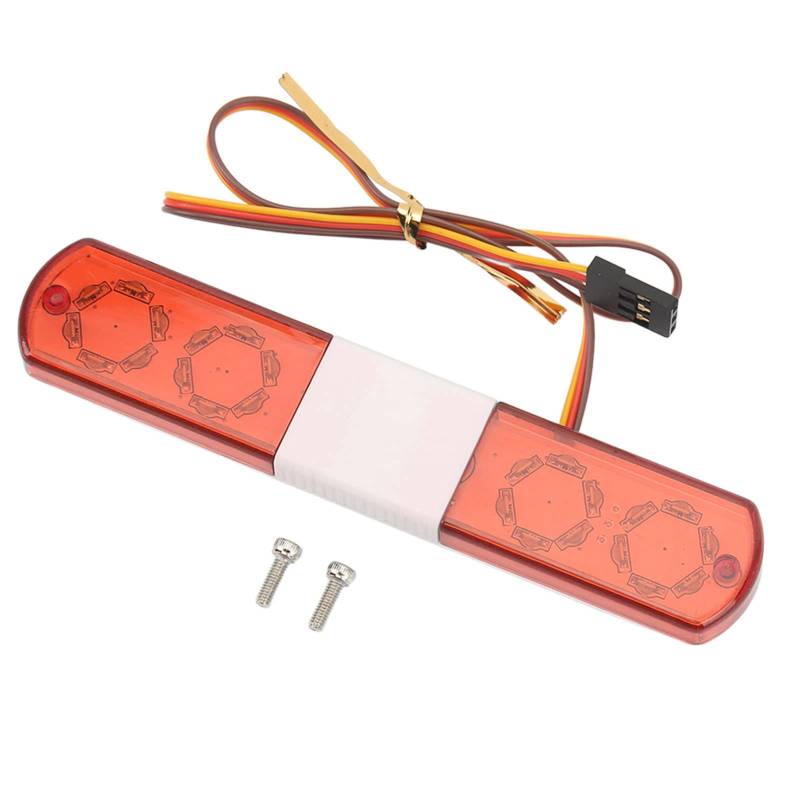 DMLENGOIN RC LED Police Light Simulations Design 4 Modi LED alarmierende leichte RC -Autos Blau rotes Gelb für 1/8 1/10 RC -Auto (Rot) von DMLENGOIN