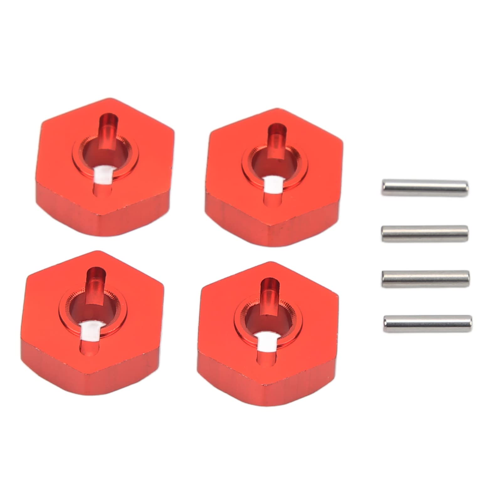 DMLENGOIN RC Rad Hex Hub Adapter Aluminiumlegierung hohe Stabilität für E Revo 1/16 RC -Auto (Rot) von DMLENGOIN