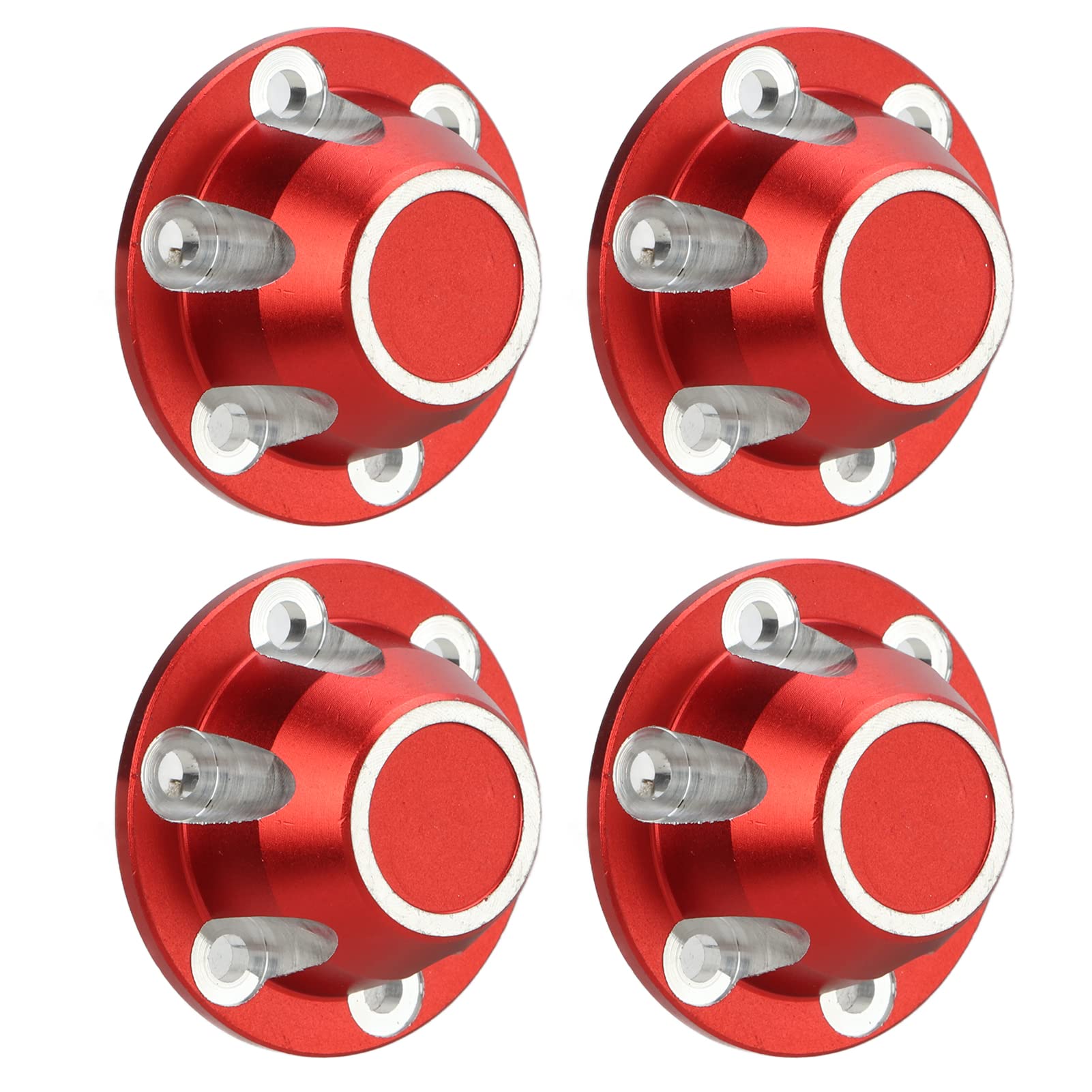 DMLENGOIN RC Tire Lock Cap 4PCS Upgrade -Zubehör für axiale 1/6 SCX6 JLU Fernbedienungsauto (Rot) von DMLENGOIN