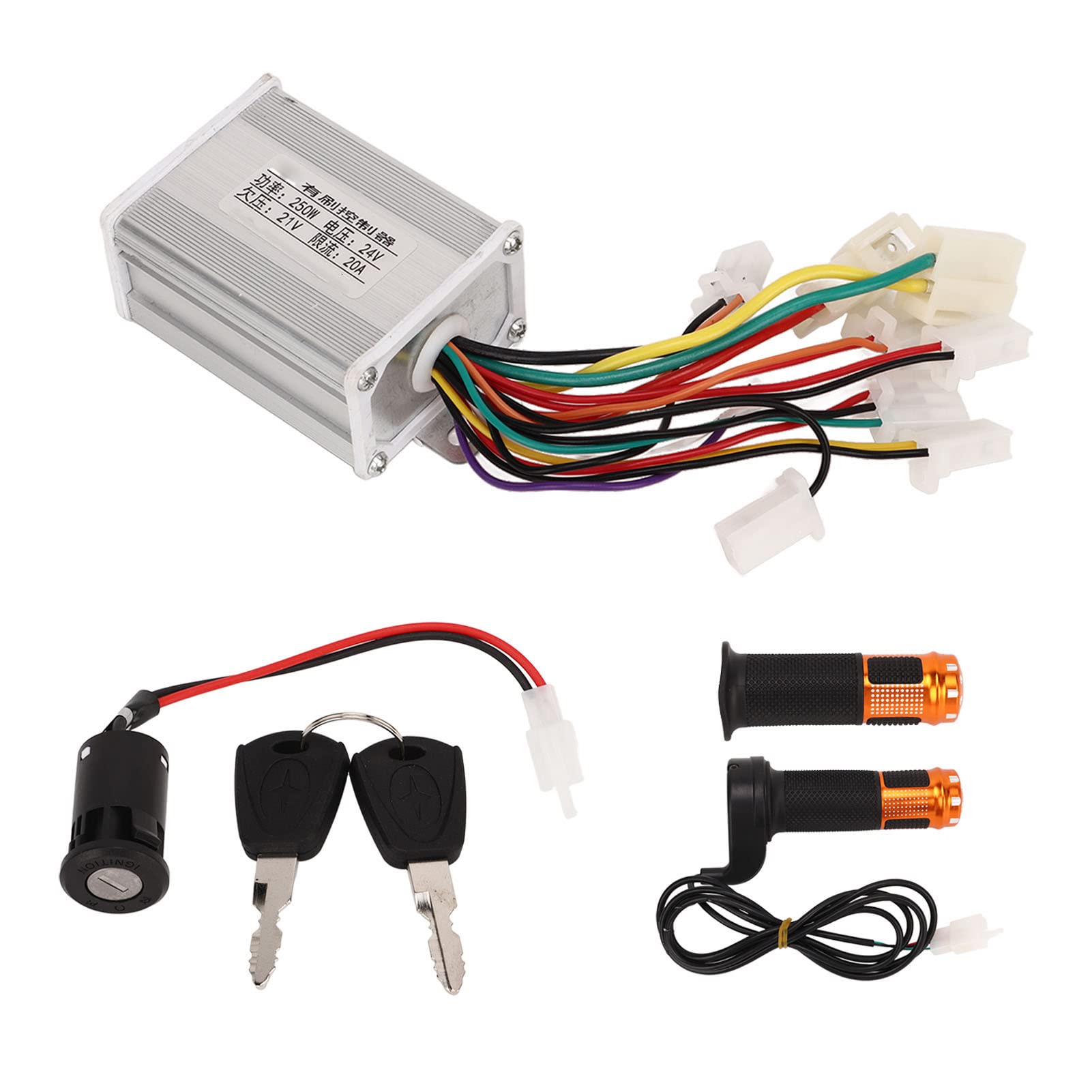 Elektrofahrradgeschwindigkeit Controller gebürstet 24 V 250W Aluminiumlegierungsmotor Controller Drossel von DMLENGOIN