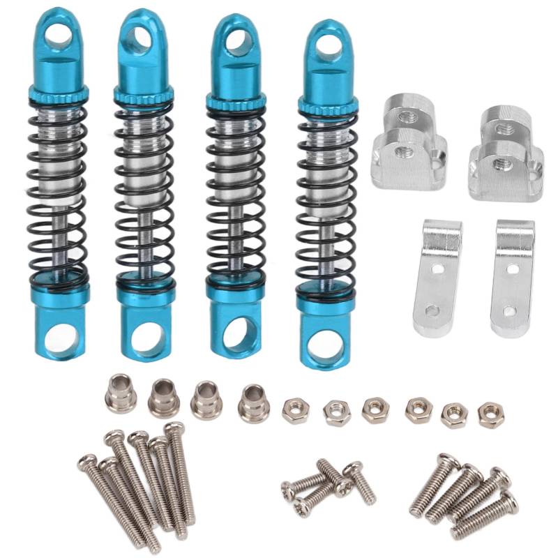 Metall-Stoßdämpfer-Dämpfer-Set WPL D12 RC-Auto-Upgrade-Teile Cooles Aussehen Leicht Robust und (Blau) von DMLENGOIN