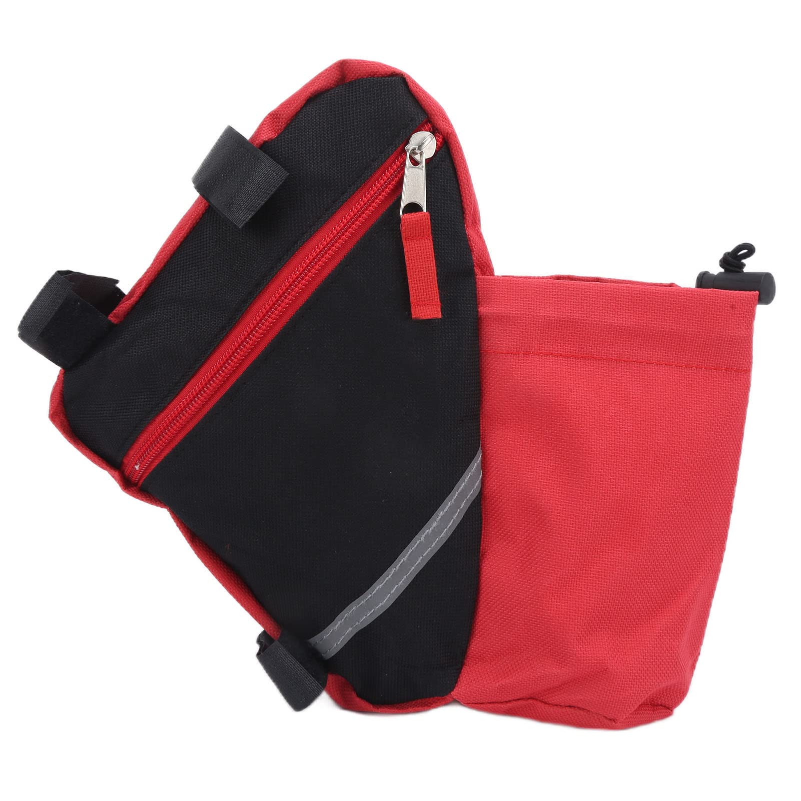 Nylon Mountain Triangle Satteltasche Wasserflaschenaufbewahrung Radfahren Schwarz (Rot) von DMLENGOIN