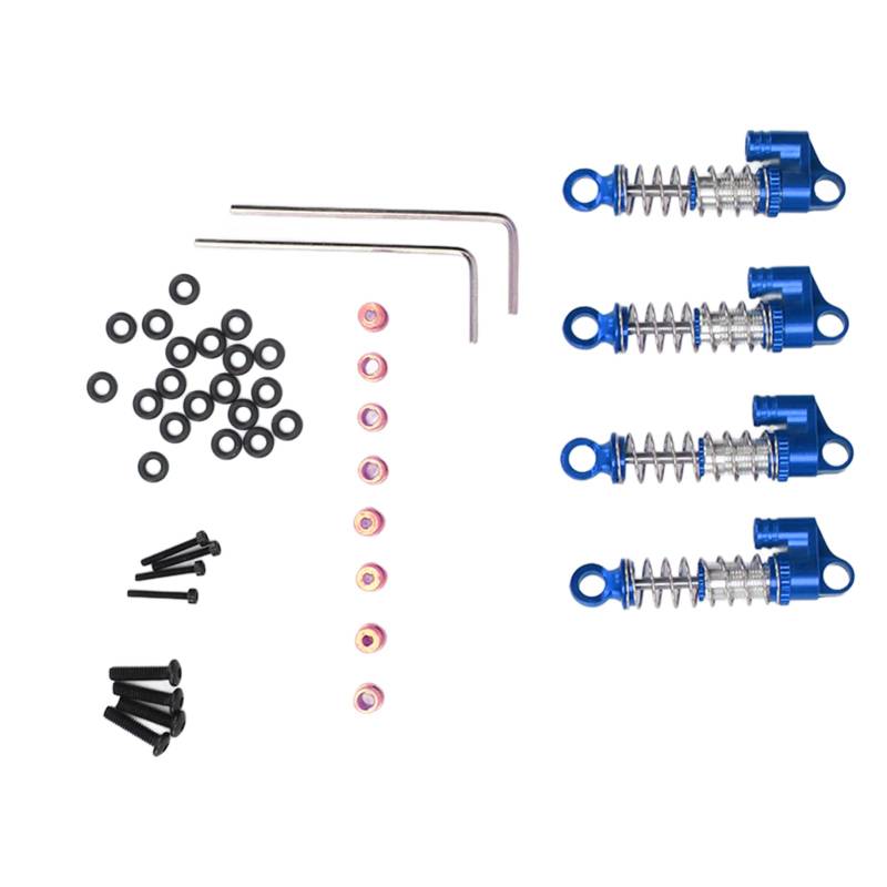 RC -Stoßdämpfer Hochwertiger Aluminiumlegierung mit Korrosionsbeständigkeitsdämpfungseffekt Jimny Xmykc01Cm 1/16 RC -Auto (Blau) von DMLENGOIN
