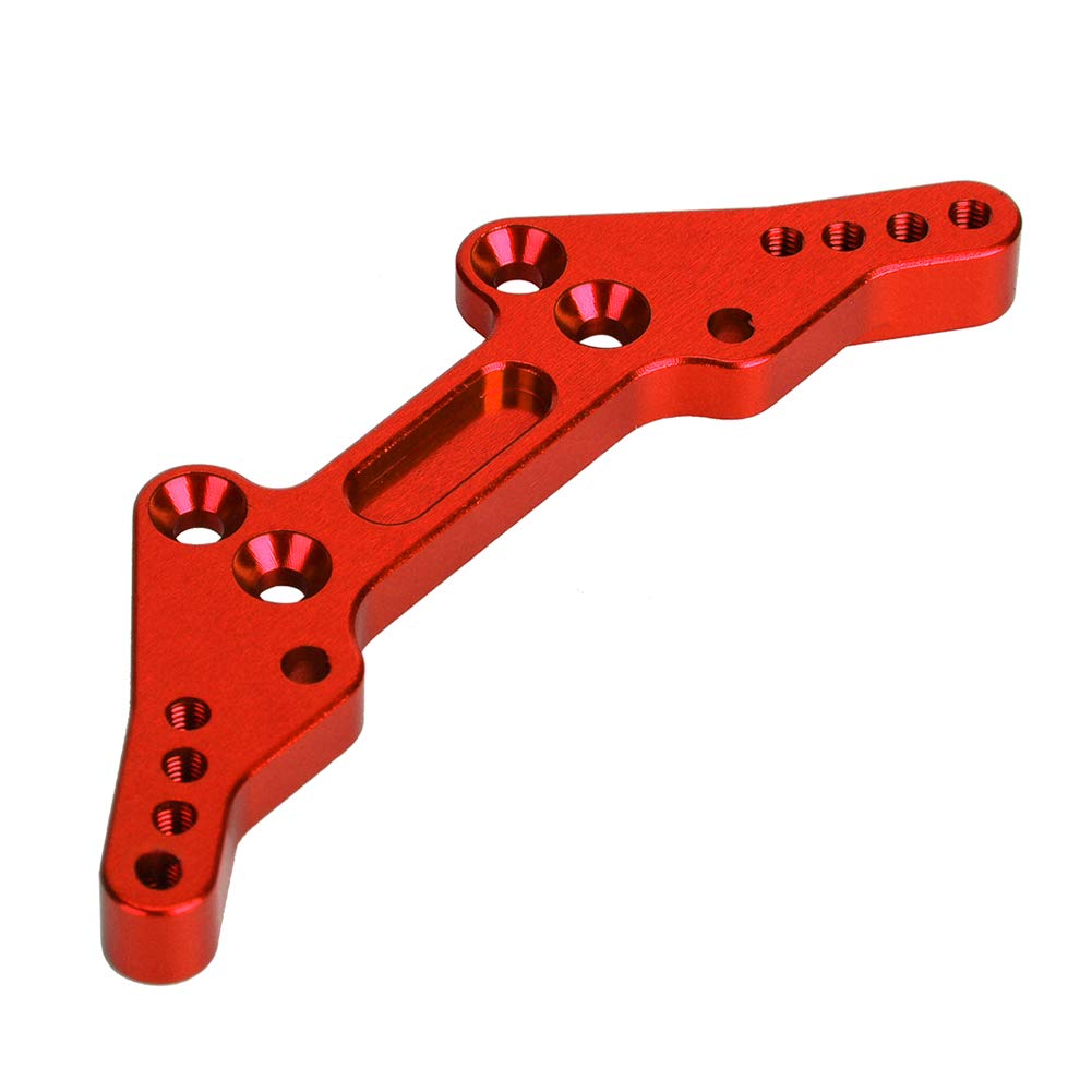 Vorderes Stoßdämpfer-Dämpferplatten-Zubehör, passend für HPI RS4 RC Hobby 1/10 RC-Car (Rot (RS4007R)) von DMLENGOIN