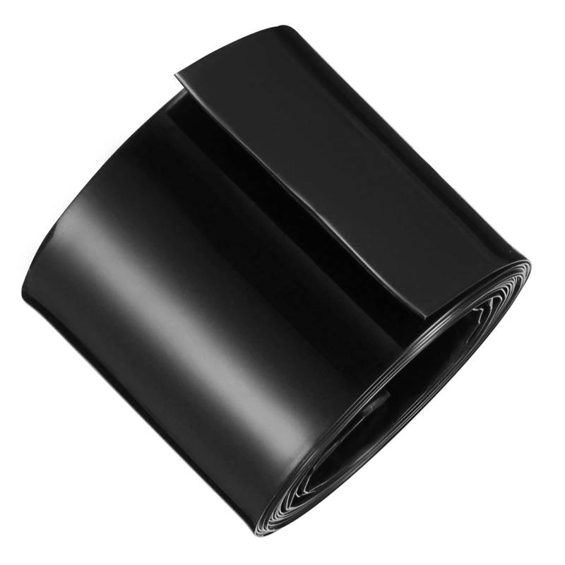 DMiotech 43mm Flach 2m Batterie Schutzhüllen Schlauch Kunststoff PVC Wraps Schrumpfschlauch für 26650 Batterie Stücke Verpackung Schwarz von DMiotech