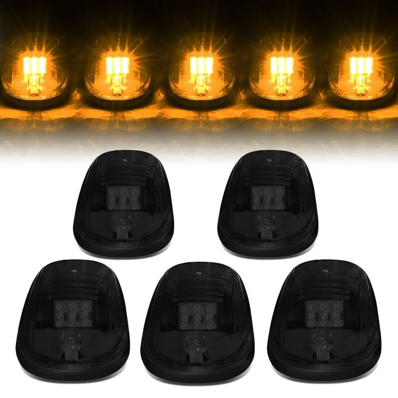 DNA MOTORING ROOFL-T1-SM 5x Rauchlinse LED Dachleuchten [für 02-18 Dodge Ram 1500-5500] von DNA MOTORING