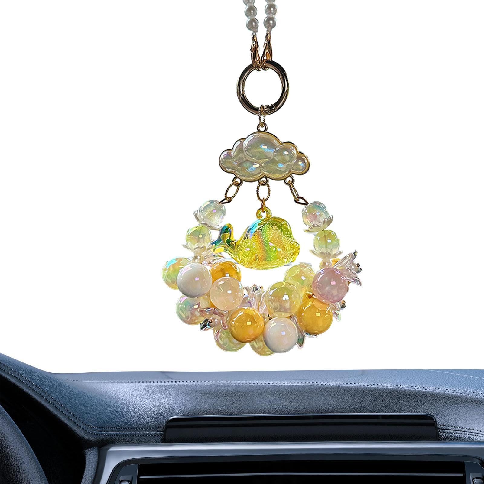 Auto Anhänger für Rückspiegel, Auto Dekoration Wal, Auto Dekorationen für Rückspiegel mit Bead Whale Design - Anhänger für Autospiegel, Ornamente für Kru von DNCG