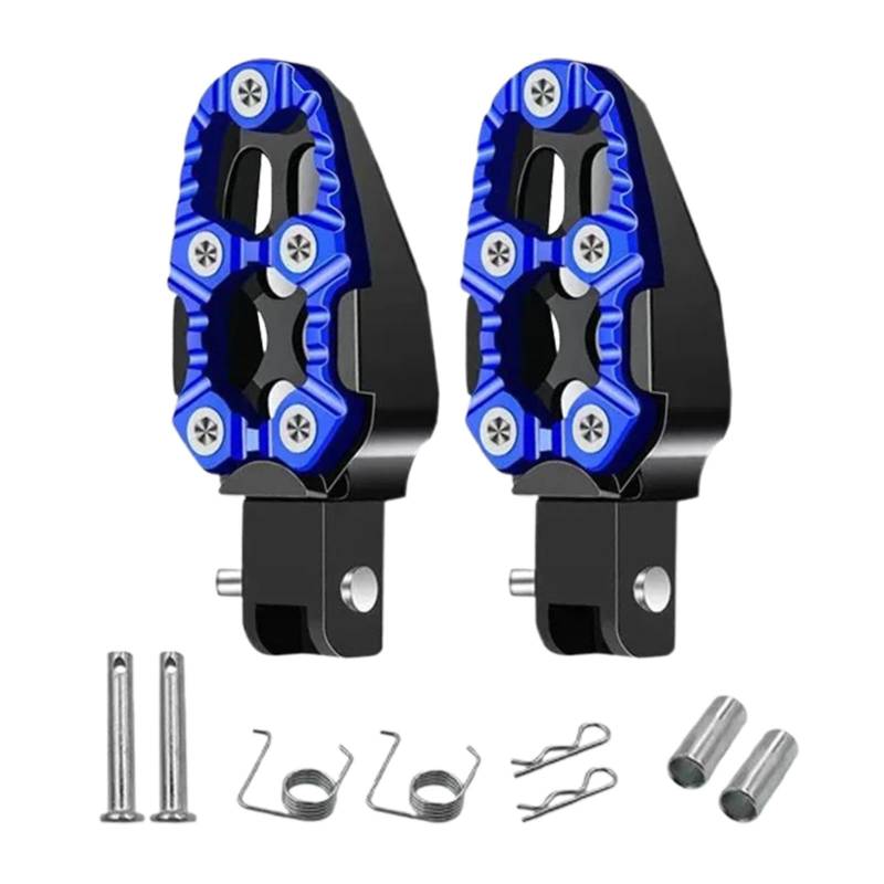 Motorrad-Fußrasten für Motorrad, Beifahrerfußrasten für Motorrad - Rutschfestes Hinterradpedal, Motorsportteile aus Aluminiumlegierung, Pedalhalterung für lange Motorradfahrten von DNCG