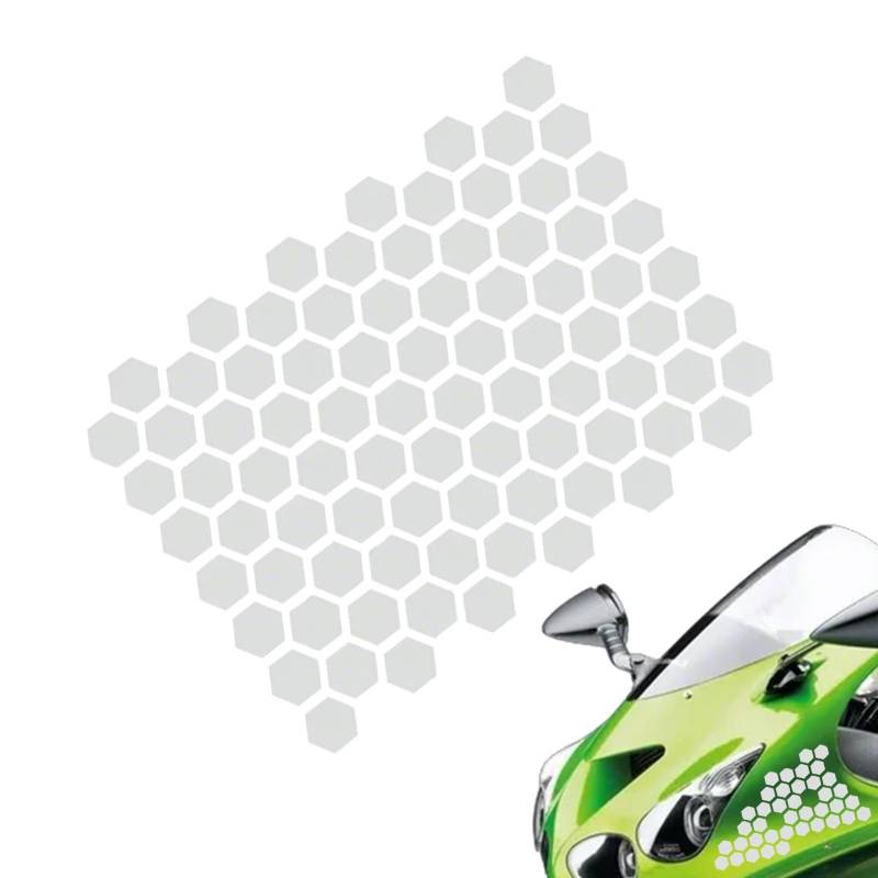 Reflektierende Aufkleber für Fahrräder,Reflektierende Aufkleber für Helme - Honeycomb Reflektierende Helmaufkleber Motorrad Reflektierendes Klebeband - Vielseitige reflektierende Aufkleber für Fahrrad von DNCG