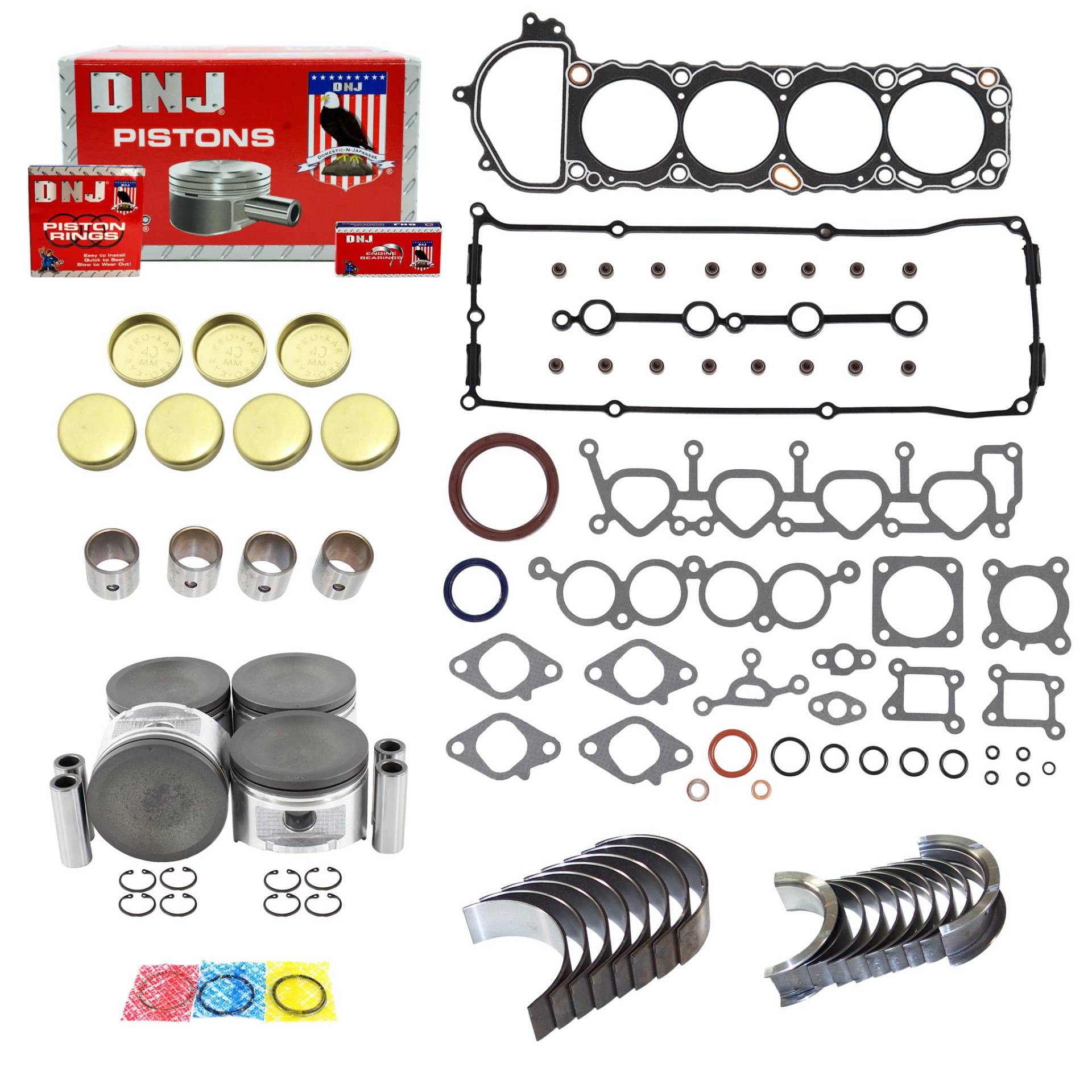 DNJ Motor-Kit EK653 für Nissan 2.4L L4 16V DOHC KA24DE 1994–1998 von DNJ