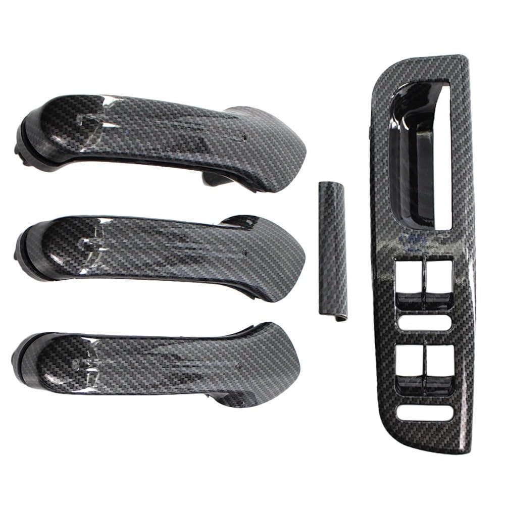 Auto Innentürgriffverkleidung Für Golf Für MK4 1998-2004 Carbon Fiber Innen Tür Haltegriff Abdeckung Schalter Lünette LHD/RHD(Right Hand Drive) von DNZOGW