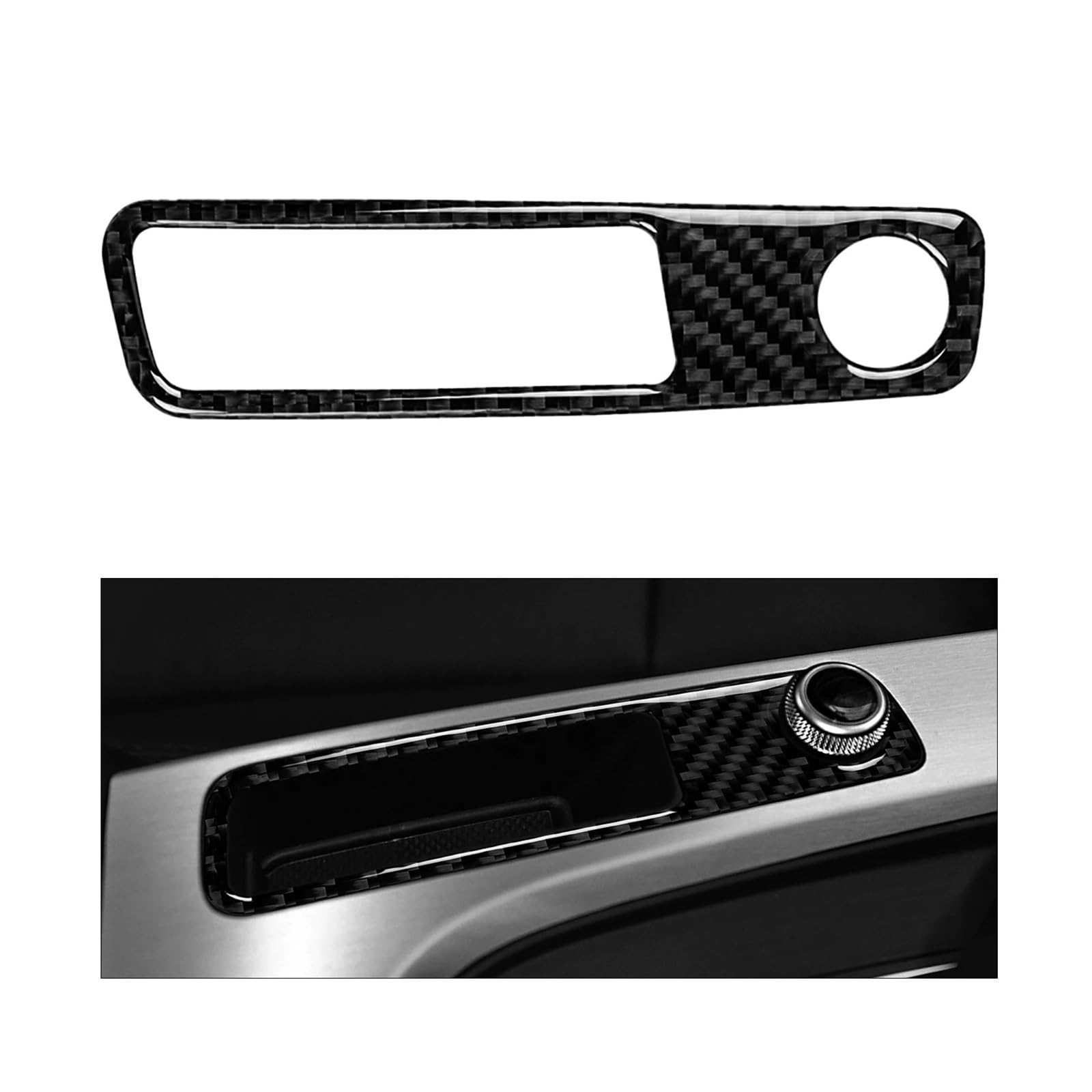 DNZOGW Auto Innen Zierleisten Für A4 B9 2017 2018 2019 2020 Carbon Fiber Center Console Lautstärkeregelung Panel Cover Trim Auto-Innenausstattung Rahmen Trim Abdeckung(Left) von DNZOGW