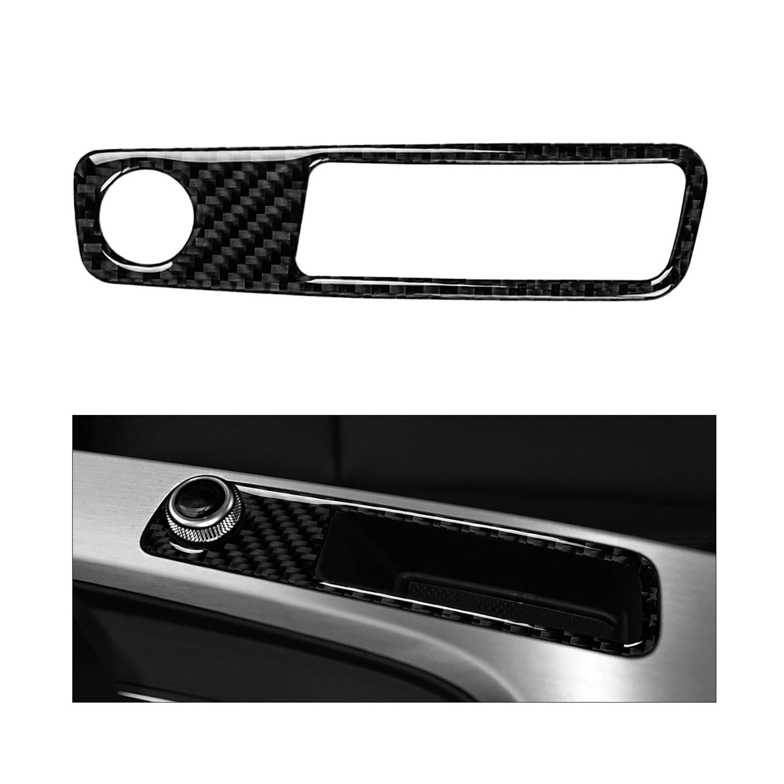 DNZOGW Auto Innen Zierleisten Für A4 B9 2017 2018 2019 2020 Carbon Fiber Center Console Lautstärkeregelung Panel Cover Trim Auto-Innenausstattung Rahmen Trim Abdeckung(Right) von DNZOGW